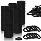 Hair Ties for Girls Elastic Hair Tie 200 PCS Black Soft for Medium Hair Hair Accessories for Women Perfect for Long Lasting Braids Ponytails and More Pain Free Hair Ponytail Holders Hair Elastic Band